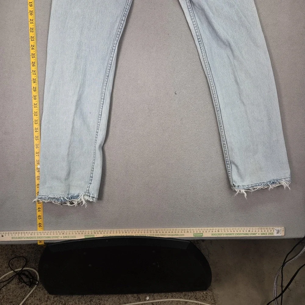 Vintage Levis 501 Jeans Mens‎ Light Wash Button Fly USA Stains 90s Fits 28x31